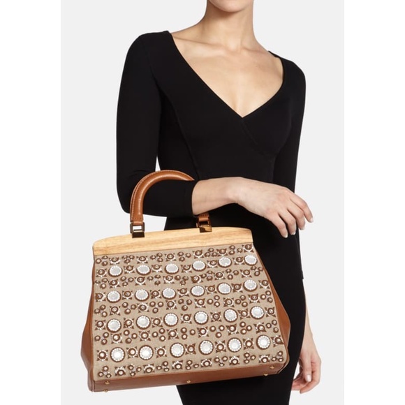 🎉2xHP🎉Tory Burch RARE Mirrored Attersee Satchel - Picture 3 of 16